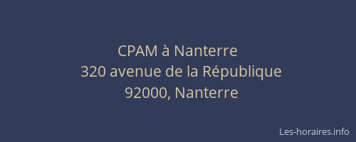 CPAM à Nanterre