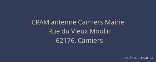 CPAM antenne Camiers Mairie