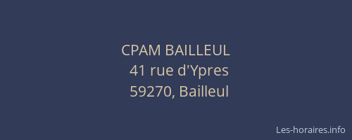 CPAM BAILLEUL