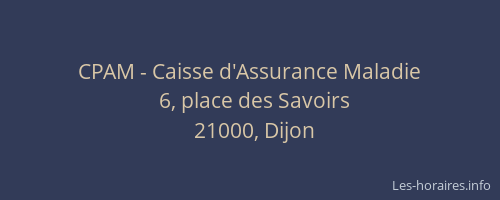 CPAM - Caisse d'Assurance Maladie