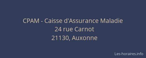 CPAM - Caisse d'Assurance Maladie