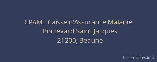 CPAM - Caisse d'Assurance Maladie