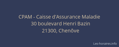 CPAM - Caisse d'Assurance Maladie