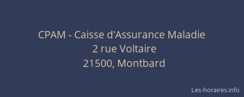 CPAM - Caisse d'Assurance Maladie