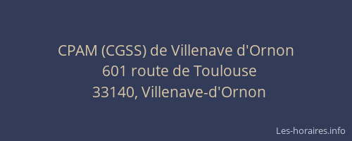 CPAM (CGSS) de Villenave d'Ornon