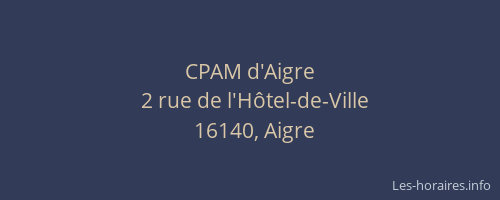 CPAM d'Aigre