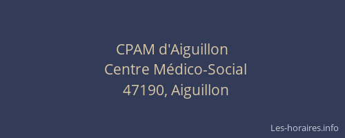 CPAM d'Aiguillon