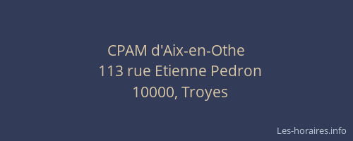 CPAM d'Aix-en-Othe