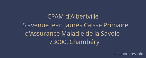 CPAM d'Albertville