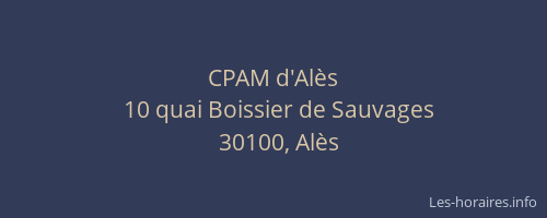 CPAM d'Al&egrave;s