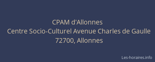 CPAM d'Allonnes