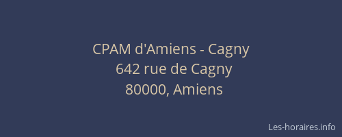 CPAM d'Amiens - Cagny