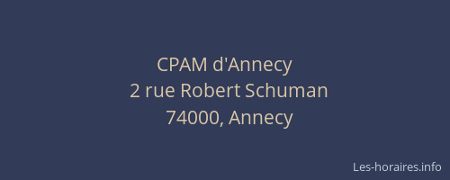 CPAM d'Annecy