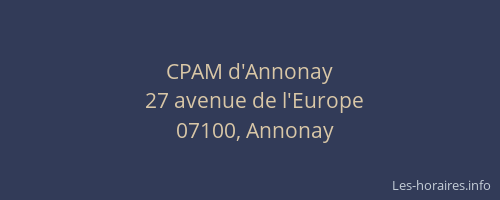 CPAM d'Annonay
