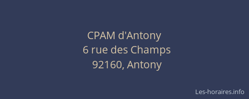 CPAM d'Antony