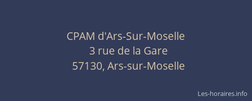 CPAM d'Ars-Sur-Moselle