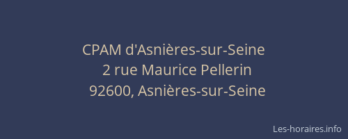 CPAM d'Asnières-sur-Seine