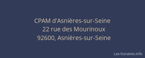 CPAM d'Asnières-sur-Seine