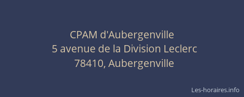 CPAM d'Aubergenville