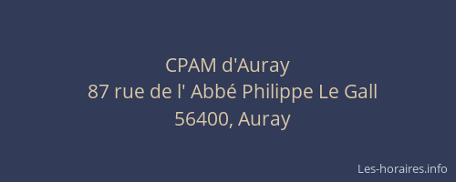 CPAM d'Auray