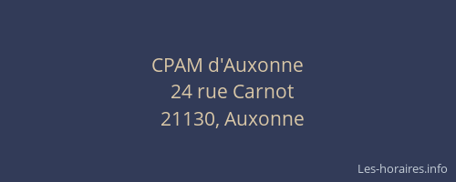 CPAM d'Auxonne