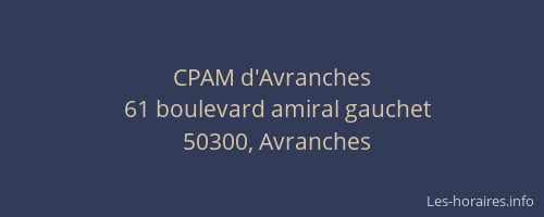CPAM d'Avranches