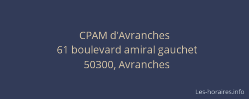 CPAM d'Avranches