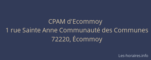 CPAM d'Ecommoy