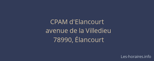 CPAM d'Elancourt