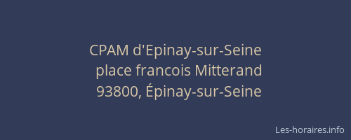CPAM d'Epinay-sur-Seine