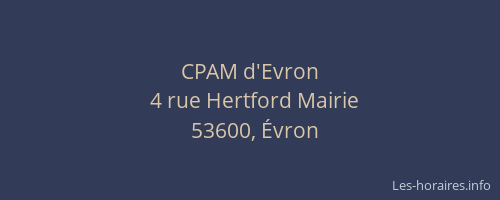 CPAM d'Evron