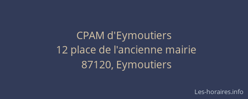 CPAM d'Eymoutiers