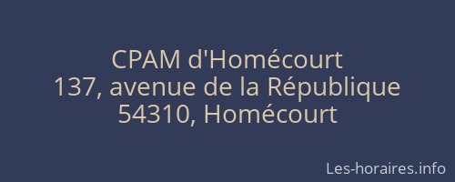 CPAM d'Homécourt