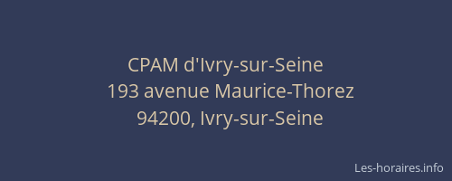 CPAM d'Ivry-sur-Seine