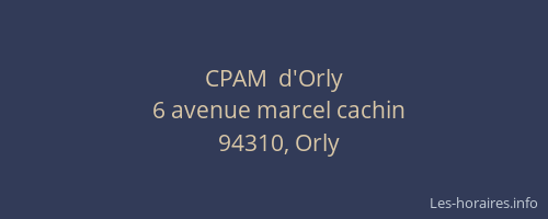 CPAM  d'Orly