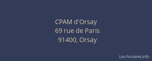 CPAM d'Orsay