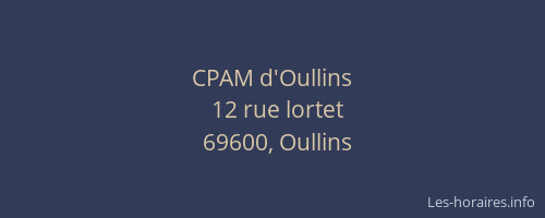 CPAM d'Oullins