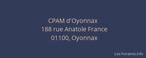 CPAM d'Oyonnax