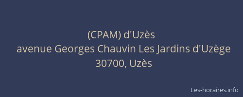 (CPAM) d'Uz&egrave;s
