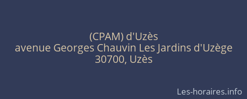 (CPAM) d'Uzès