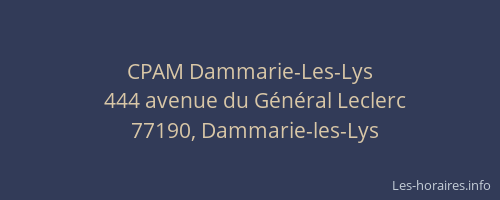 CPAM Dammarie-Les-Lys