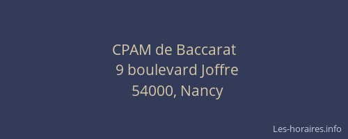 CPAM de Baccarat