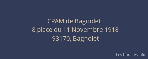 CPAM de Bagnolet