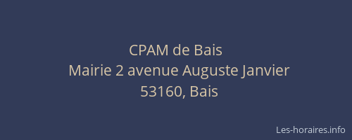 CPAM de Bais