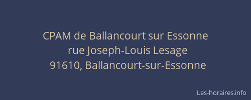 CPAM de Ballancourt sur Essonne