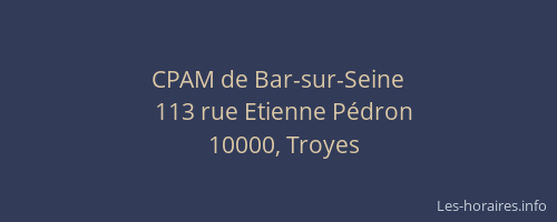 CPAM de Bar-sur-Seine