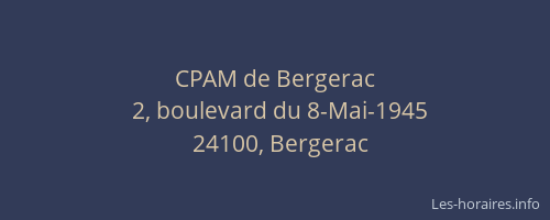 CPAM de Bergerac