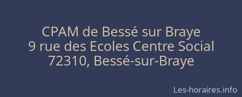 CPAM de Bessé sur Braye