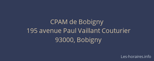 CPAM de Bobigny