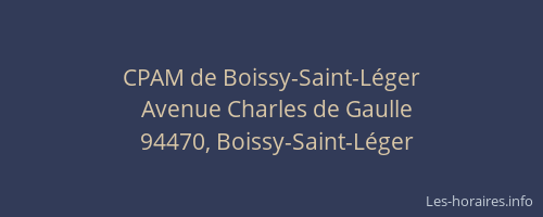 CPAM de Boissy-Saint-L&eacute;ger